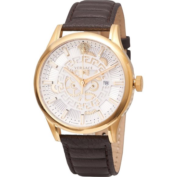 SOLD - VERSACE AIAKOS SPECIAL WATCH IN BROWN 44mm - Picture 10 of 16